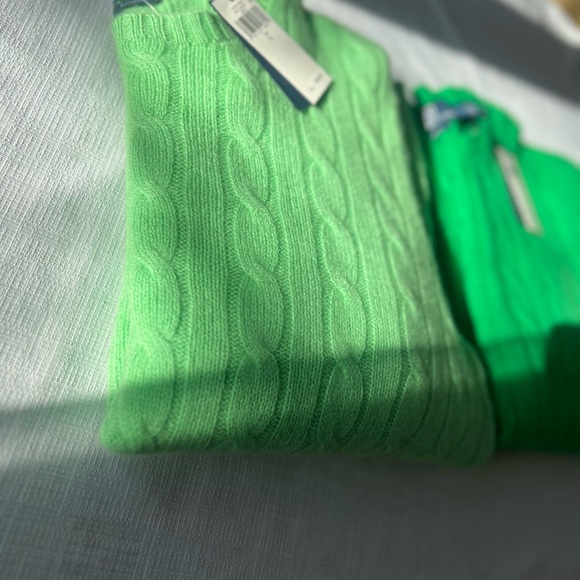 💥SOLD💥 The RALPH LAURE ICONIC CASHMERE SWEATER pistachio green - Picture 1 of 8